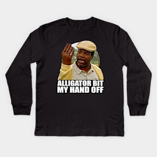 Alligator Bit My Hand Off! Kids Long Sleeve T-Shirt